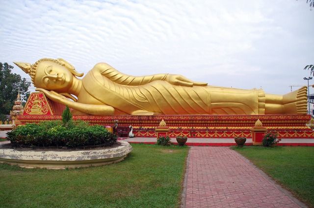 Laos Liegender Buddha